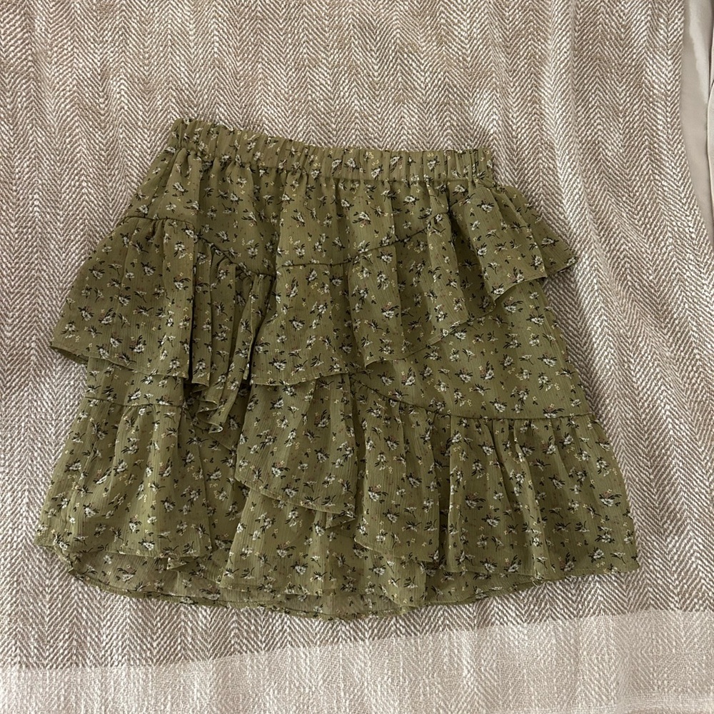 Floral Ruffled Skirt